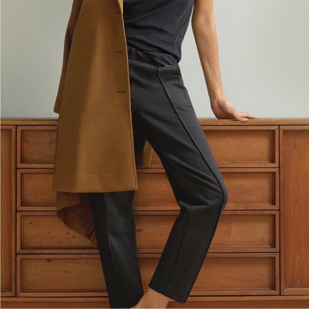 Everlane The Dream Ponte Pintuck Pant Women's XS Black Elastic Waist